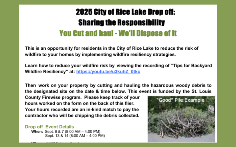 2025 City of Rice Lake Drop Off Event